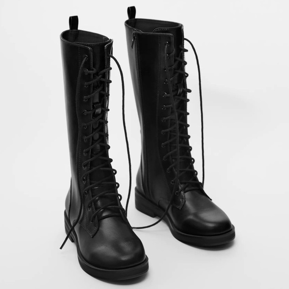 Zara Other - ZARA BEAUTIFUL LACED TALL BOOTS SZ 31